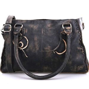 Bed Stu Black and Brown Leather Bag